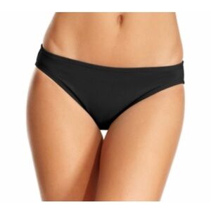 Michael Kors Black Bikini Bottom ribbed textured hipster classic cut size small